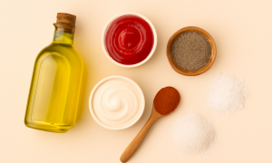Масла, соусы, специи, сахар и соль