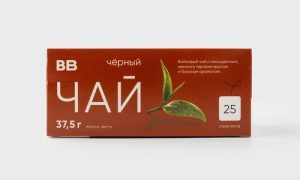 Чай черный байховый в пакетиках 37г