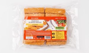 Палочки из филе минтая в панировке зам., 600 г