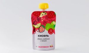 Кисель из яблок, клубники и вишни, 90 г