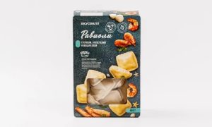 Равиоли с крабом, креветками и моцареллой, 400 г