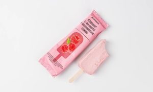 Пломбир с малиной и малиновым соком