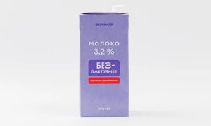 Молоко безлактозное ультрапастеризованное 3,2%, 970 мл