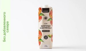 Сок яблочный осветлённый, 1 л, тетра пак
