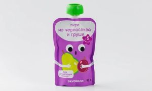 Пюре из чернослива и груши, 90 г