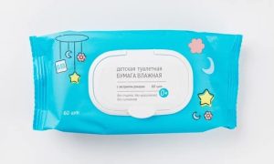 Бумага туалетная детская влажная с ромашкой, 60 шт