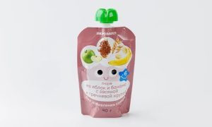 Пюре из яблок и банана с овсяной и гречневой крупой, 90 г