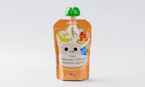 Пюре из персика и банана с овсяной крупой, 90 г