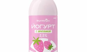 Йогурт с Земляникой 2,5% 450мл.  ВкуСнатура
