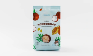 Конфеты кокосовые в молочном шоколаде 200г