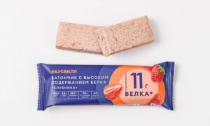 Батончик с высоким содержанием белка "Клубника"