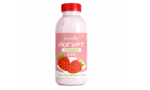 Йогурт с Клубникой 2,5% 450мл.ВкуСнатура