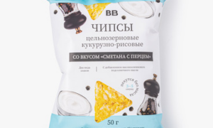 Чипсы цельнозерновые кукурузно-рисовые со вкусом "Сметана с Перцем""