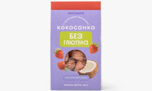 Кокосанка с кусочками земляники